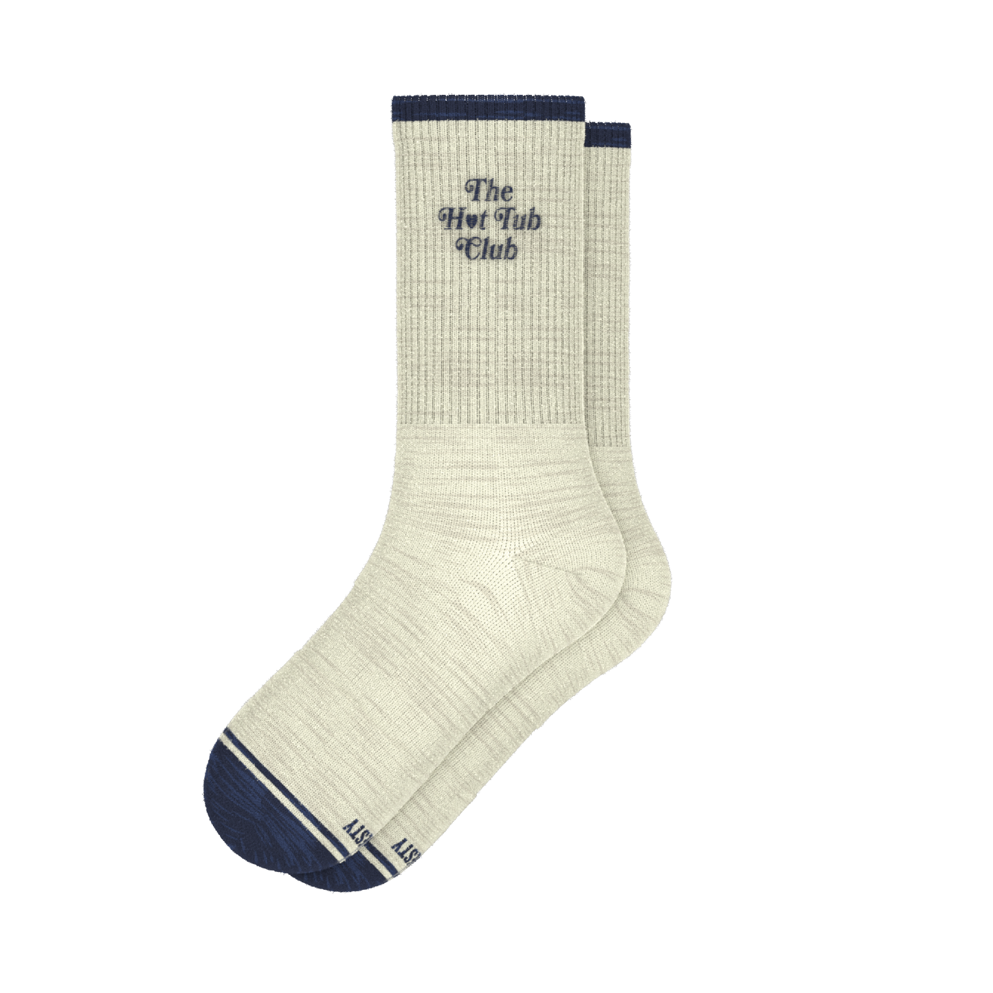 The Jet Set | Hot Tub Club Oatmeal Heel Hammock™ Crew Socks