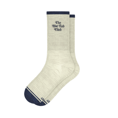 The Jet Set | Hot Tub Club Oatmeal Heel Hammock™ Crew Socks