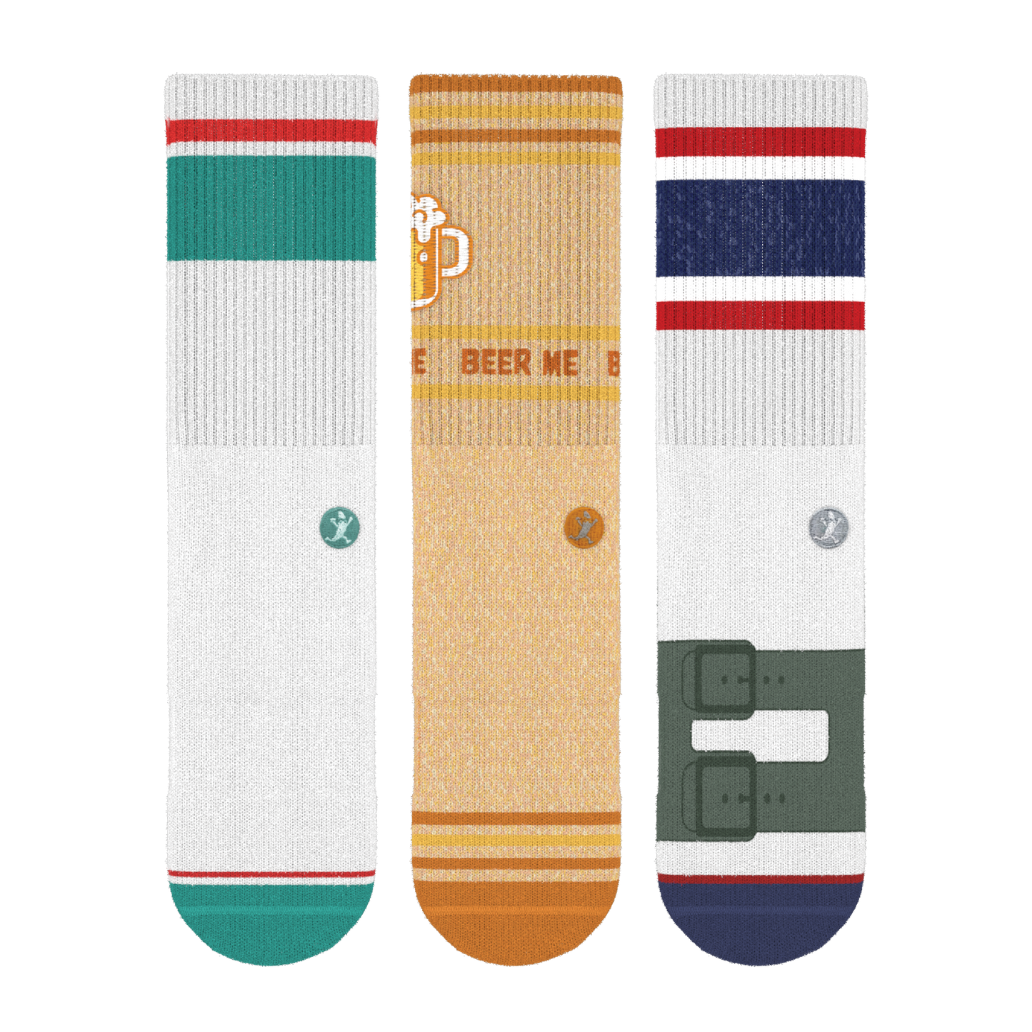 The Jokester | Heel Hammock™ Crew Socks 3 Pack