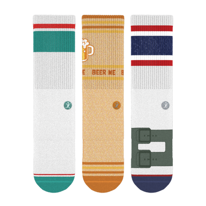 The Jokester | Heel Hammock™ Crew Socks 3 Pack