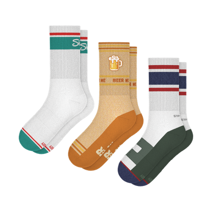 The Jokester | Heel Hammock™ Crew Socks 3 Pack