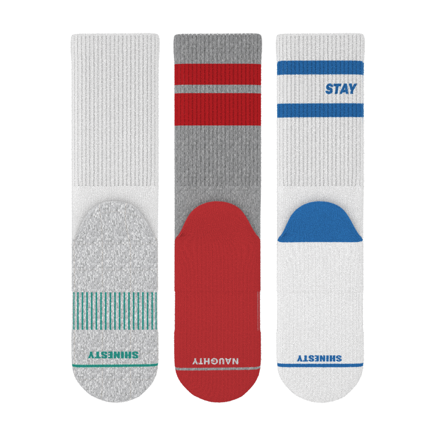 The Just A Bit Jolly | Heel Hammock™ Crew Socks 3 Pack