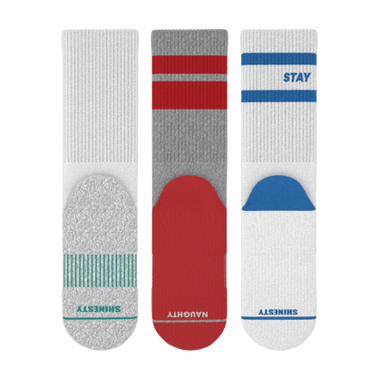 The Just A Bit Jolly | Heel Hammock™ Crew Socks 3 Pack