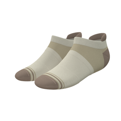 The Khaki | Tan Color Block Heel Hammock™ Ankle Socks