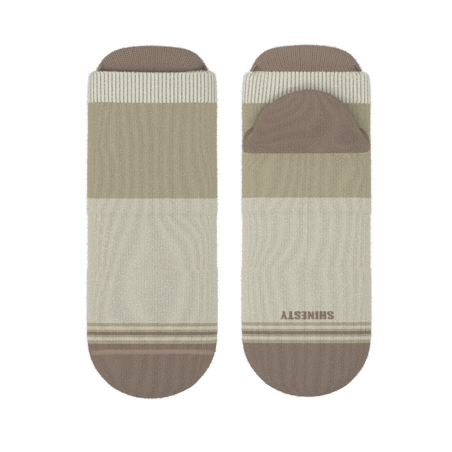 The Khaki | Tan Color Block Heel Hammock™ Ankle Socks