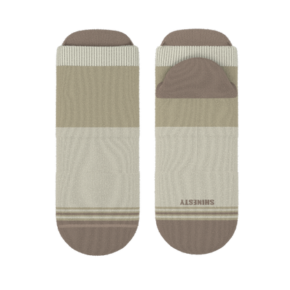 The Khaki | Tan Color Block Heel Hammock™ Ankle Socks