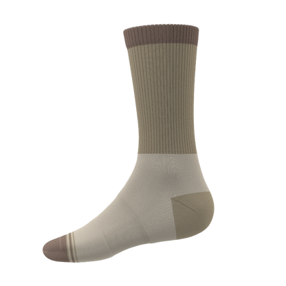 The Khaki | Tan Color Block Heel Hammock™ Crew Socks