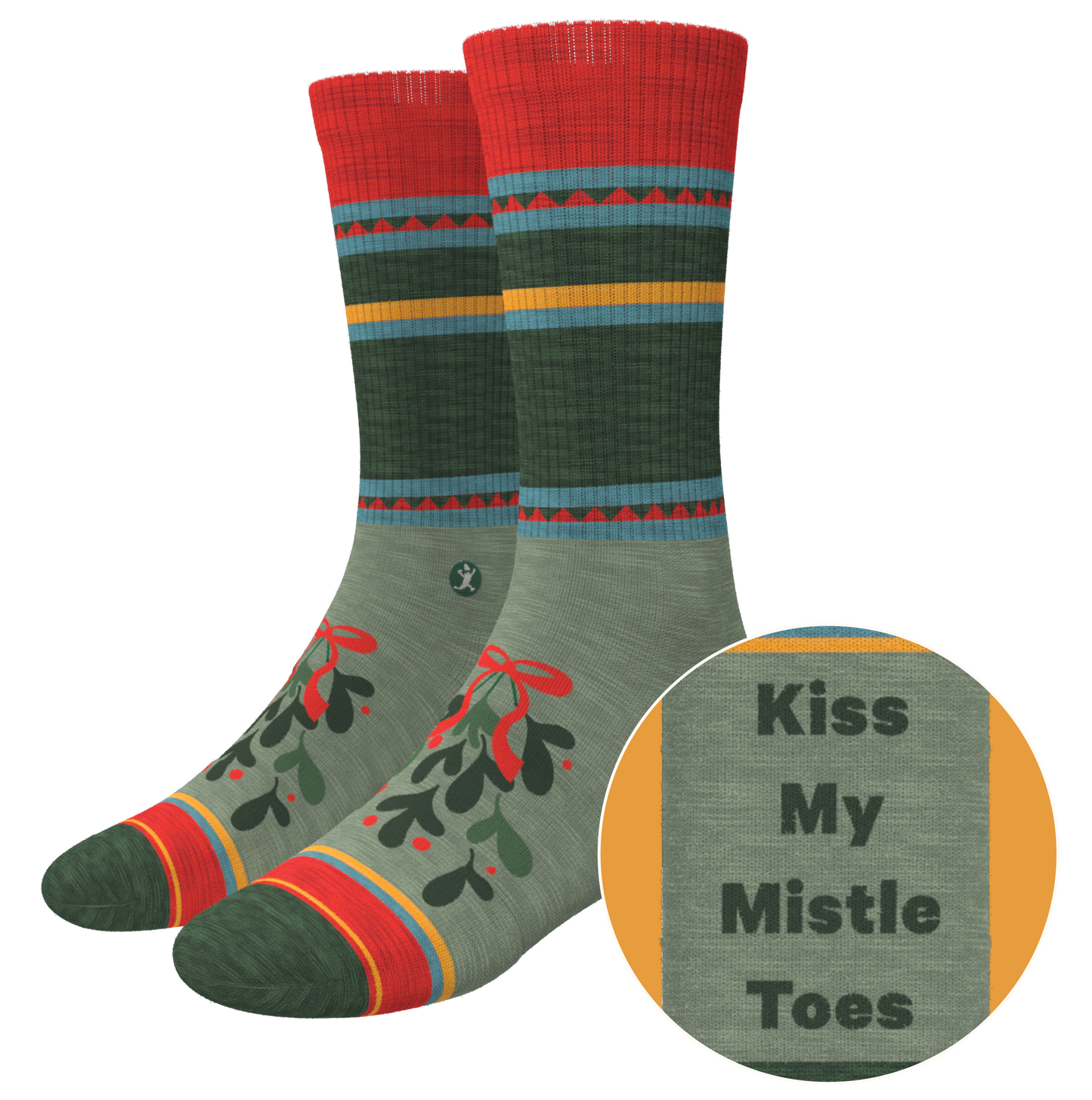 The Holiday Smooch | Western Holiday Heel Hammock™ Crew Socks