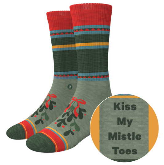 The Holiday Smooch | Western Holiday Heel Hammock™ Crew Socks