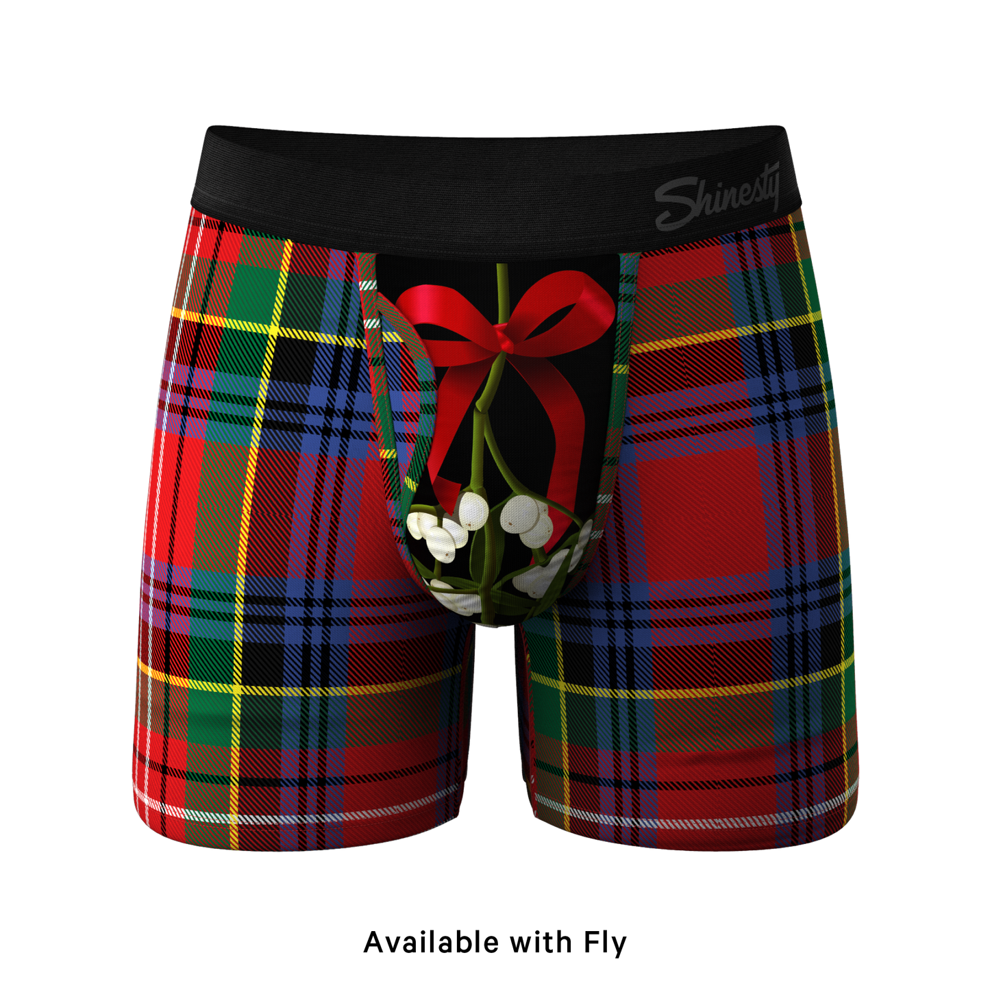 The Kiss Me There | Mistletoe Plaid Christmas Ball Hammock® Pouch Underwear