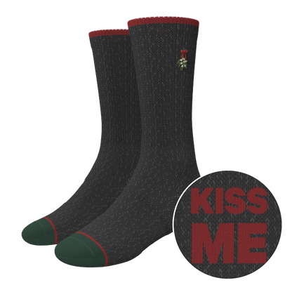 The Kiss Me There | Mistletoe Heel Hammock™ Crew Socks