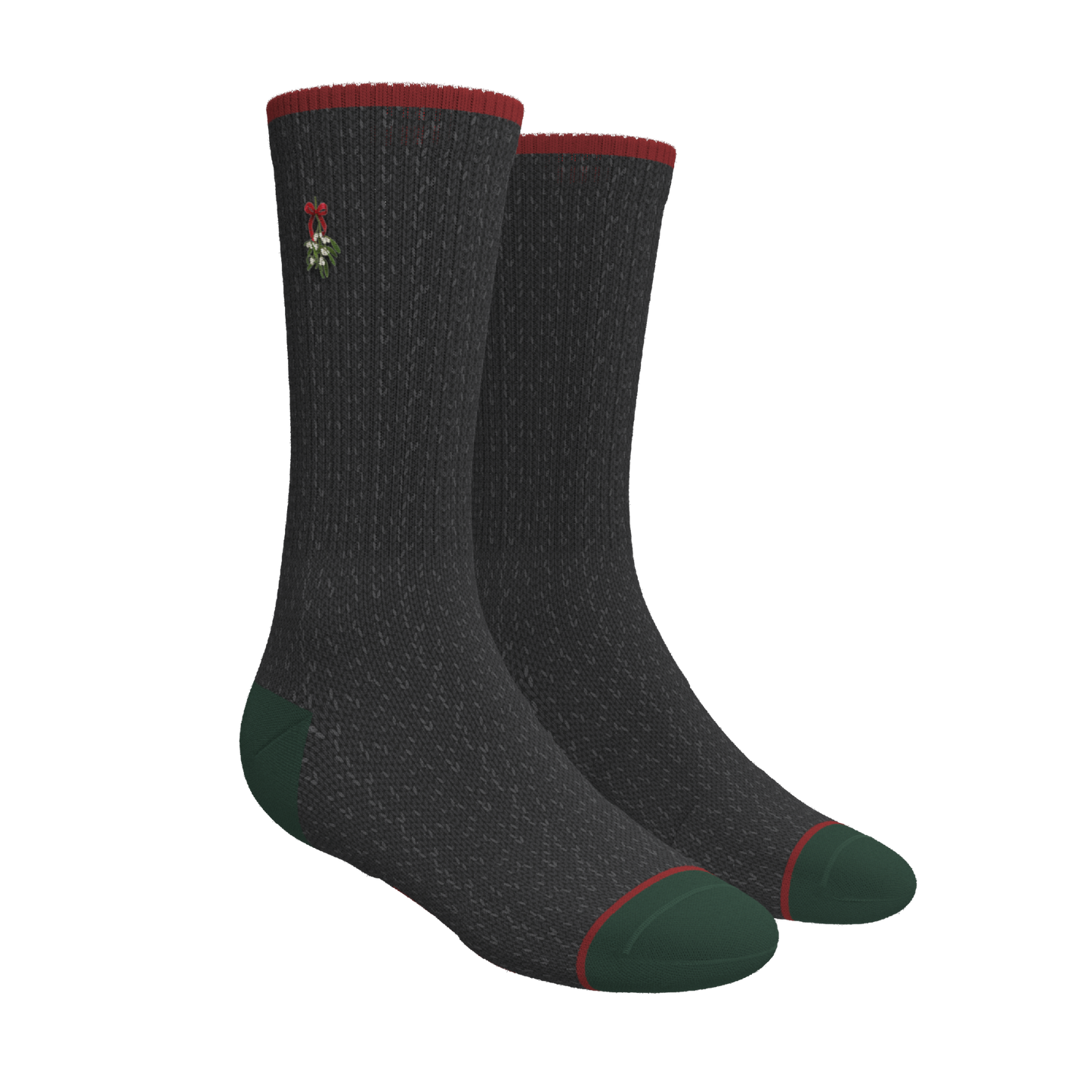 The Kiss Me There | Mistletoe Heel Hammock™ Crew Socks