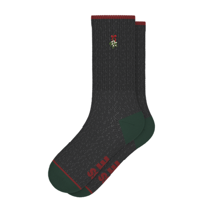 The Kiss Me There | Mistletoe Heel Hammock™ Crew Socks