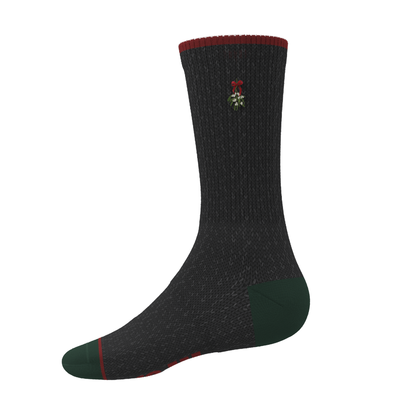 The Kiss Me There | Mistletoe Heel Hammock™ Crew Socks