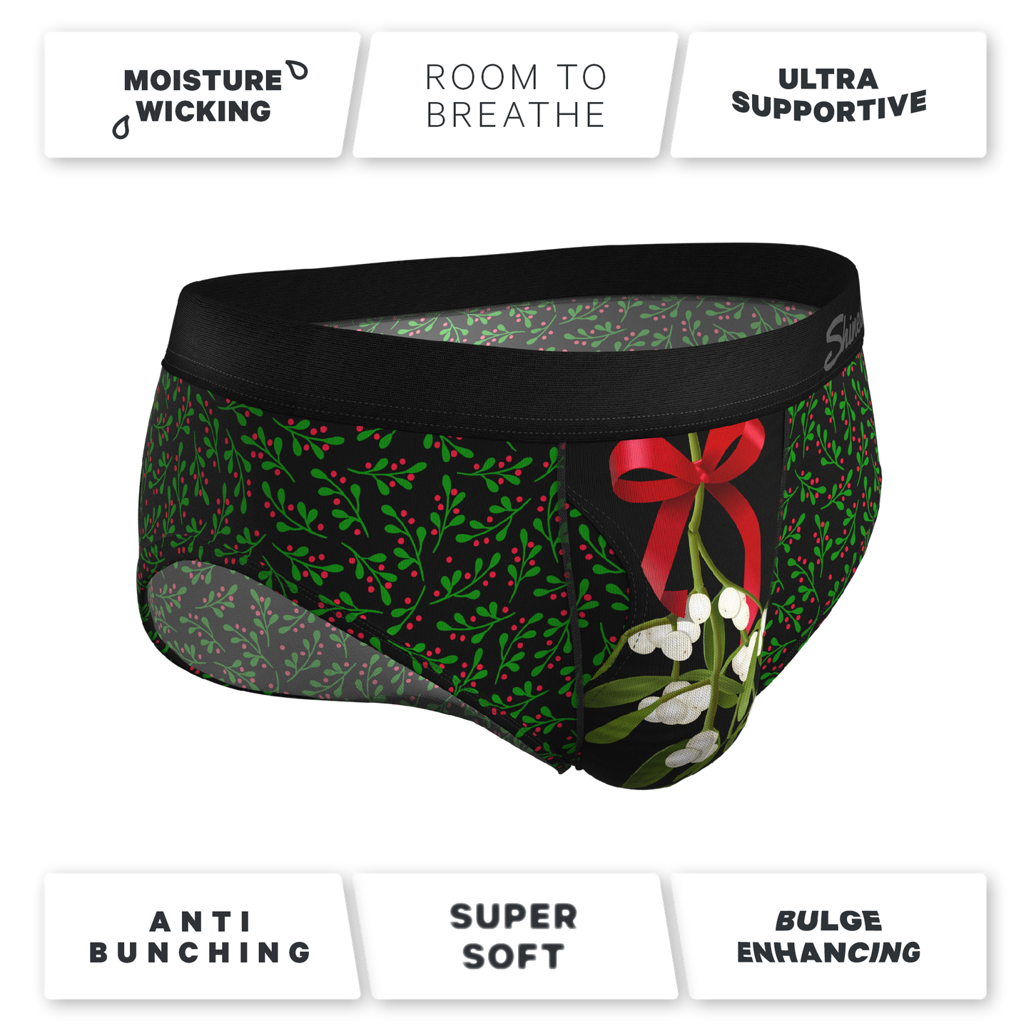 The Kiss Me There | Mistletoe Ball Hammock® Pouch Underwear Briefs