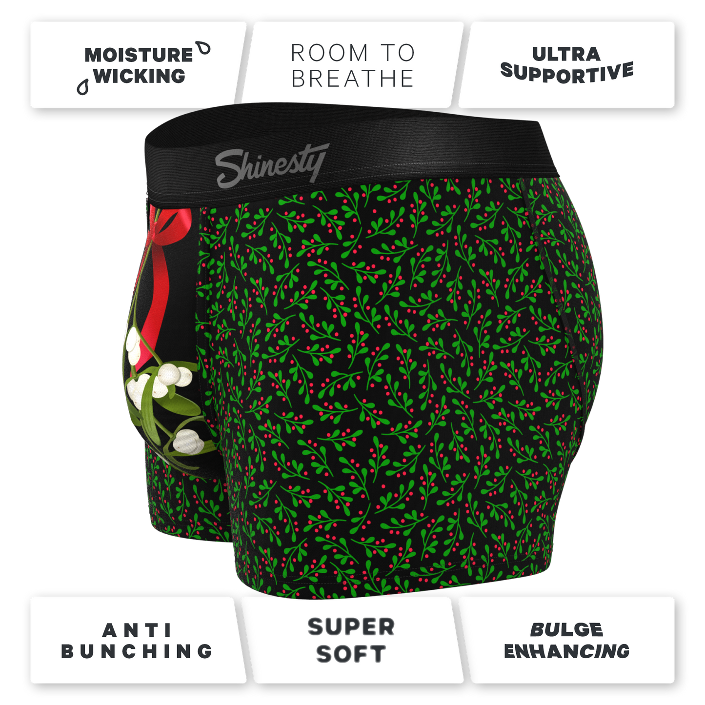 The Kiss Me There | Mistletoe Ball Hammock® Pouch Trunks Underwear