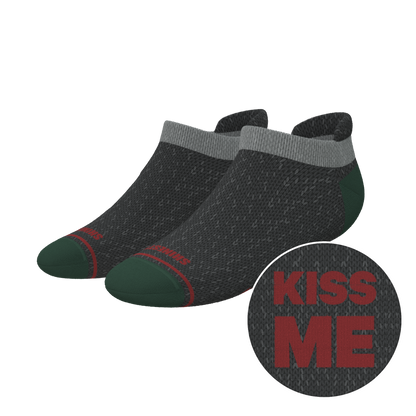 The Kiss Me There | Mistletoe Heel Hammock™ Ankle Socks