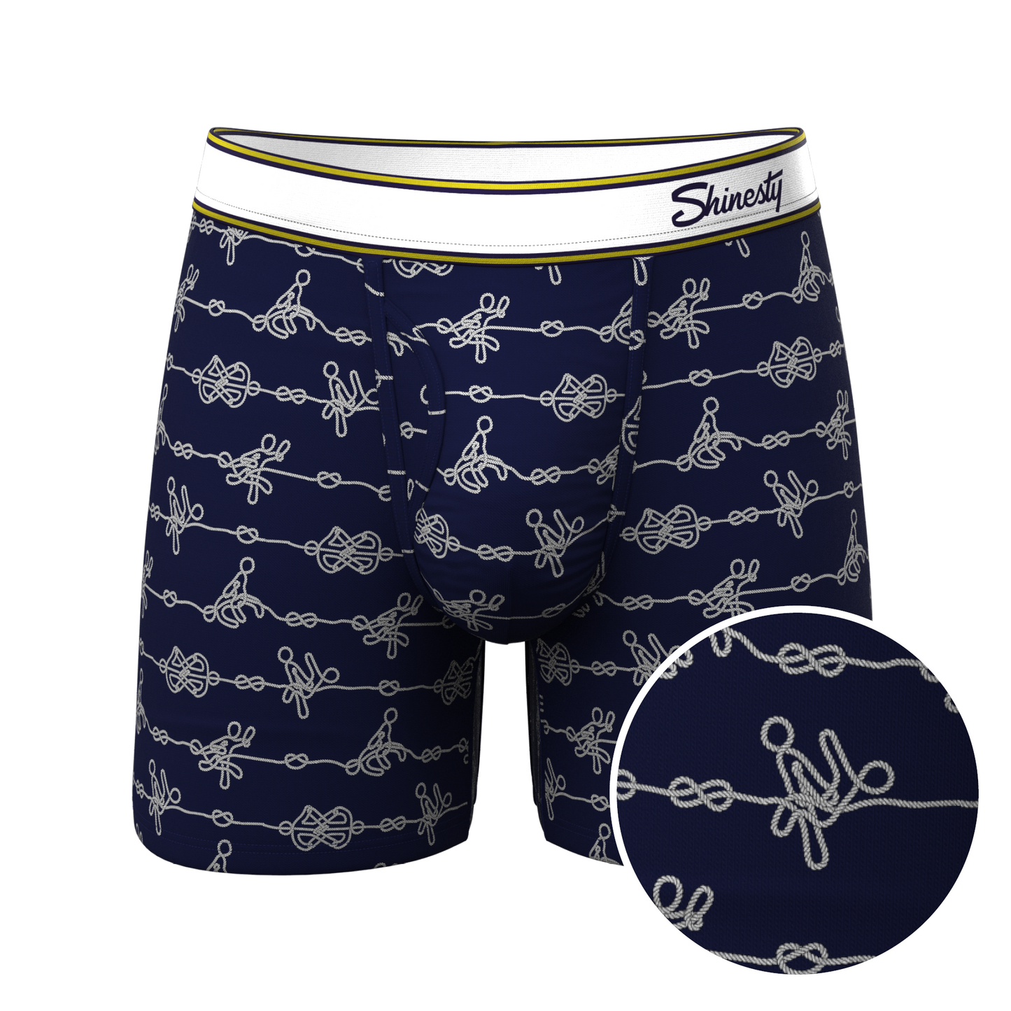 The Knotty Spots | Nautical Knots Ball Hammock® Pouch Underwear With Fly