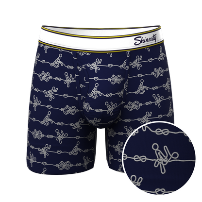 The Knotty Spots | Nautical Knots Ball Hammock® Pouch Underwear With Fly