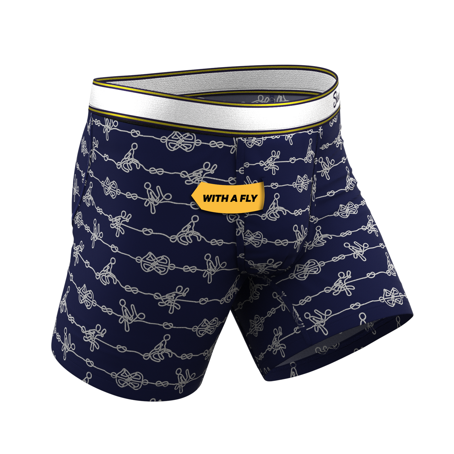 The Knotty Spots | Nautical Knots Ball Hammock® Pouch Underwear With Fly