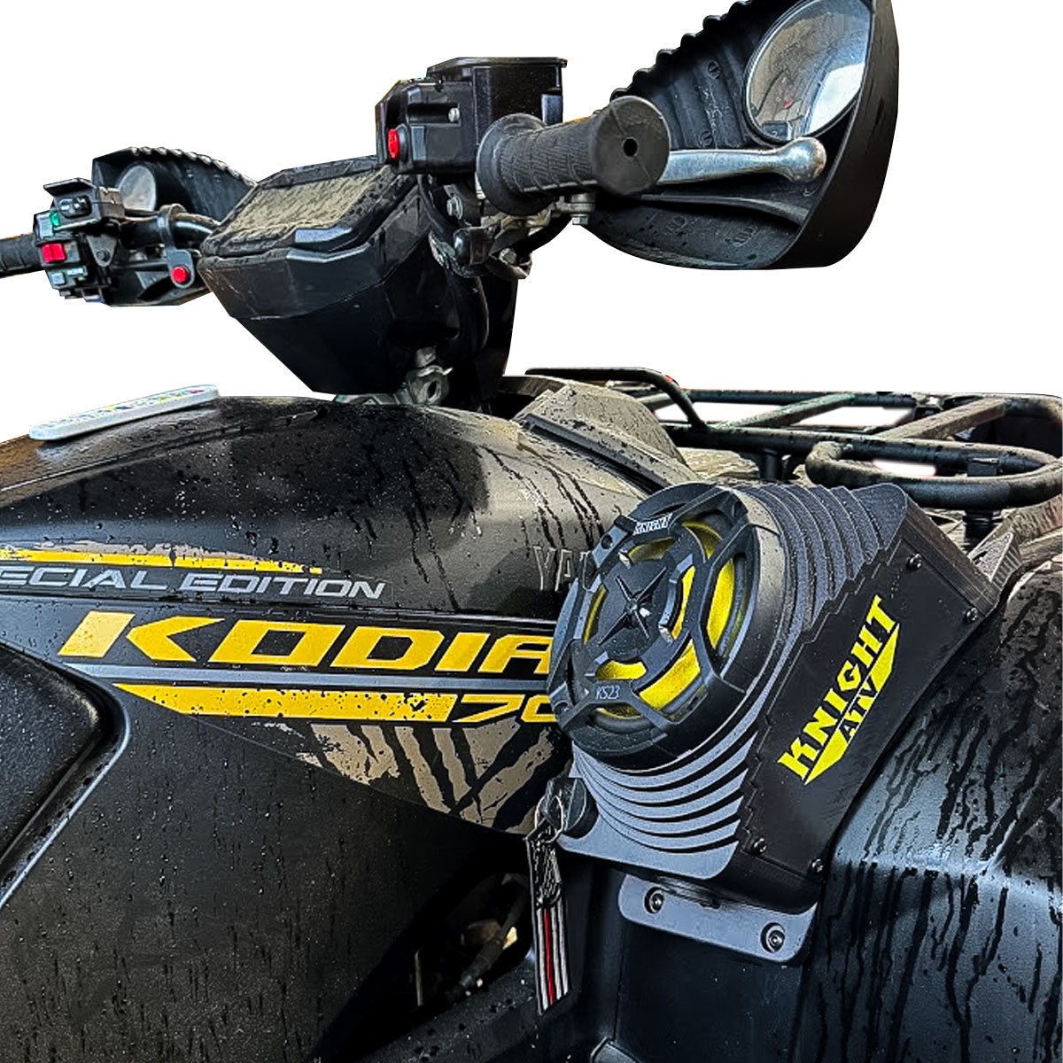 Yamaha Kodiak Bluetooth ATV Speaker Pods - Fender Mounted