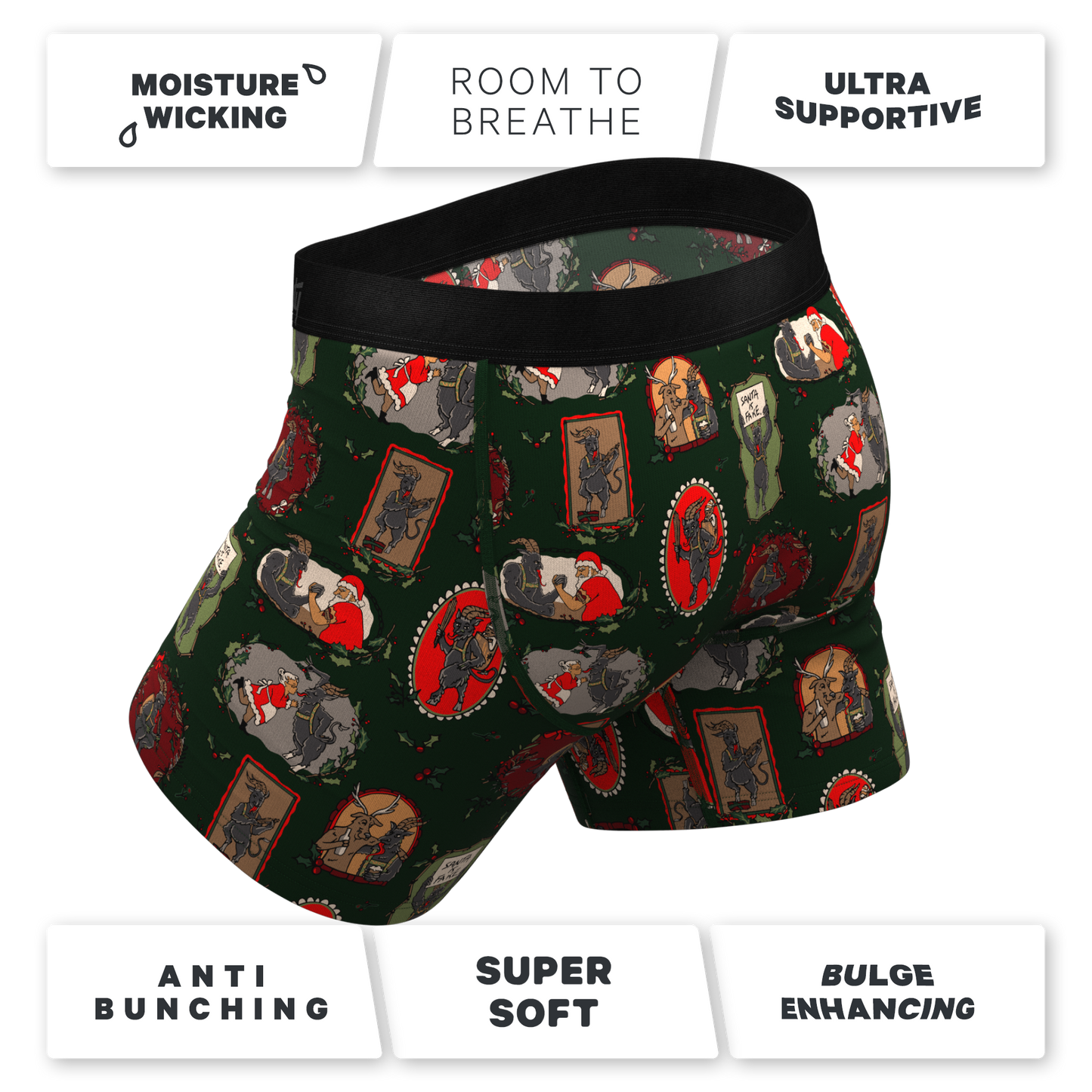 The King Krampus | Krampus Print Ball Hammock® Pouch Underwear With Fly