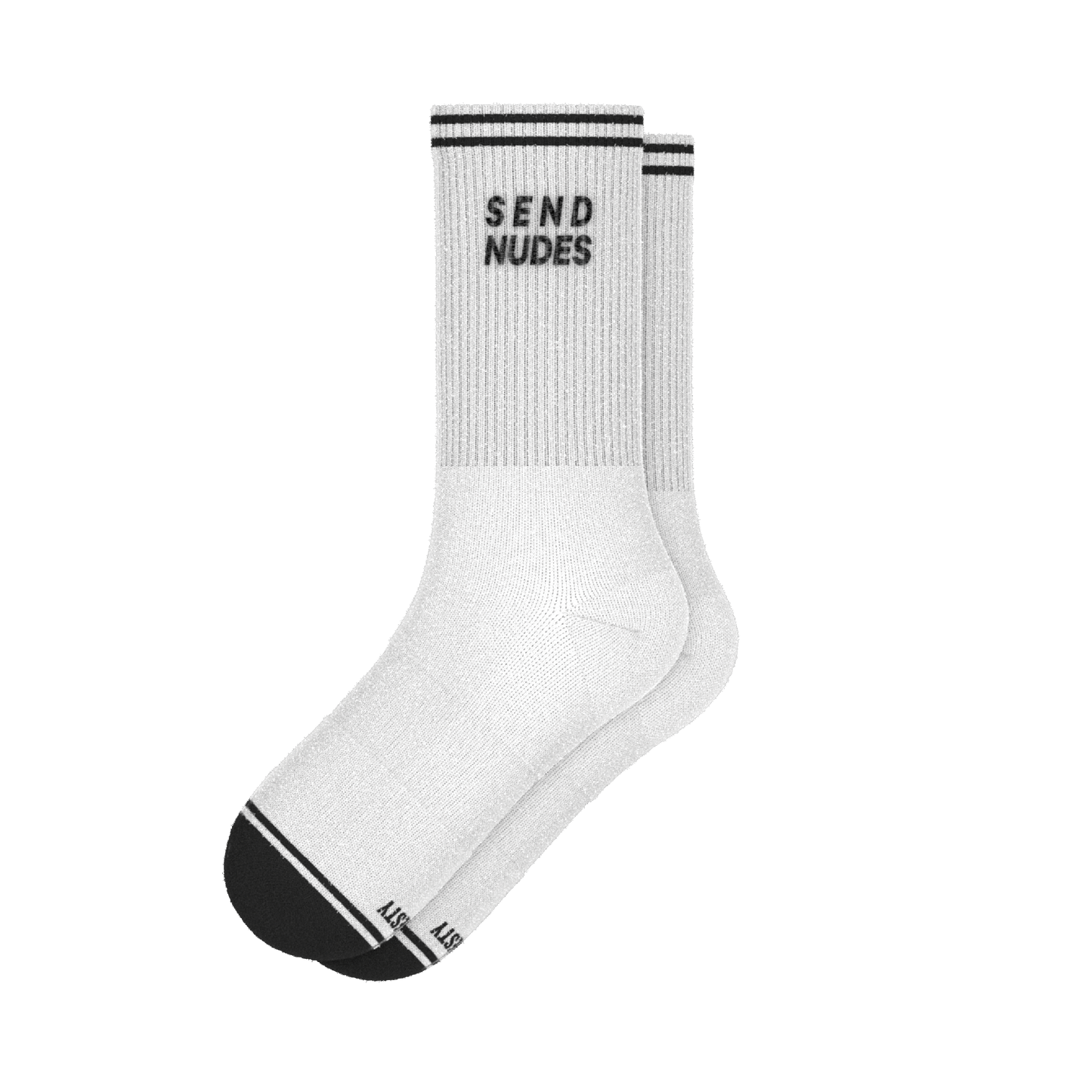 The Late Night Text | Send Nudes Heel Hammock™ Crew Socks