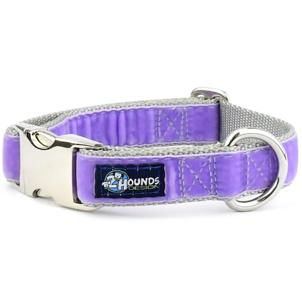 Lavender Velvet Essential Martingale Dog Collar