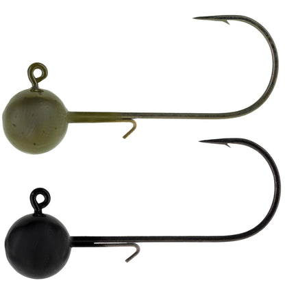 Reaction Tackle Lead Ball Jigs (10-Pack) – Premium Round Jig Heads for Soft Plastics