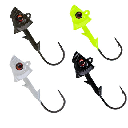 Reaction Tackle Lead Fish Head Jigs - 5-PACK