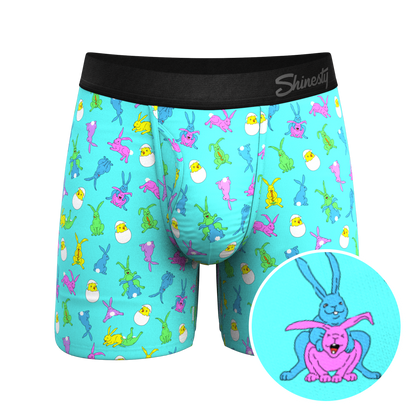 The Like Rabbits | Easter Animals Ball Hammock® Pouch Underwear With Fly