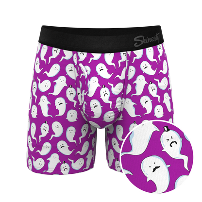 The Little Swimmers | Ghost Print Ball Hammock® Pouch Underwear With Fly