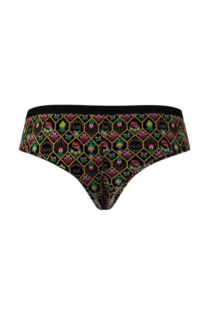 The Live Laugh Lube | Western Floral Pattern Cheeky Underwear