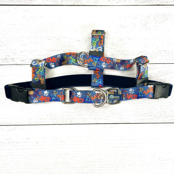 **BUNDLE!** Love Graffiti Blue Freedom No-Pull Harness & More!