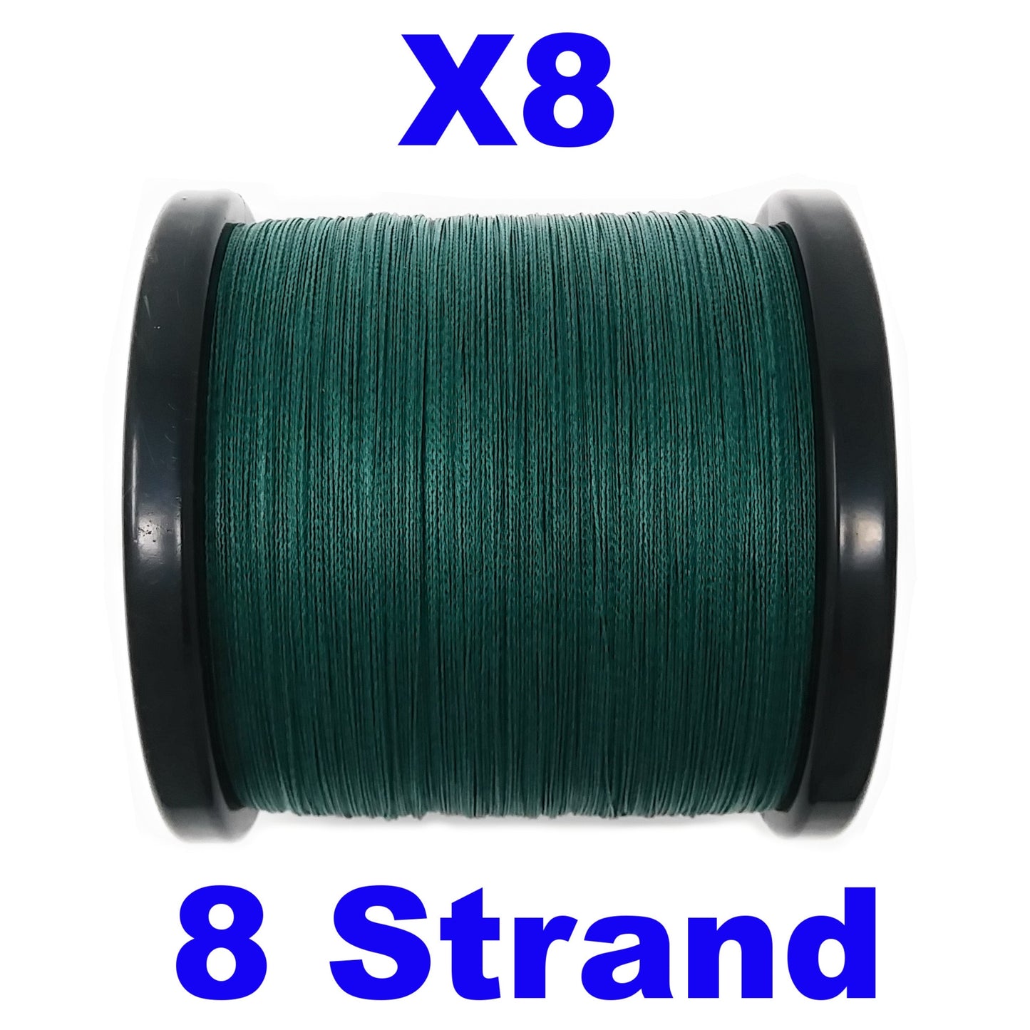 Reaction Tackle X8 Braided Fishing Line - Moss Green 8 Strand