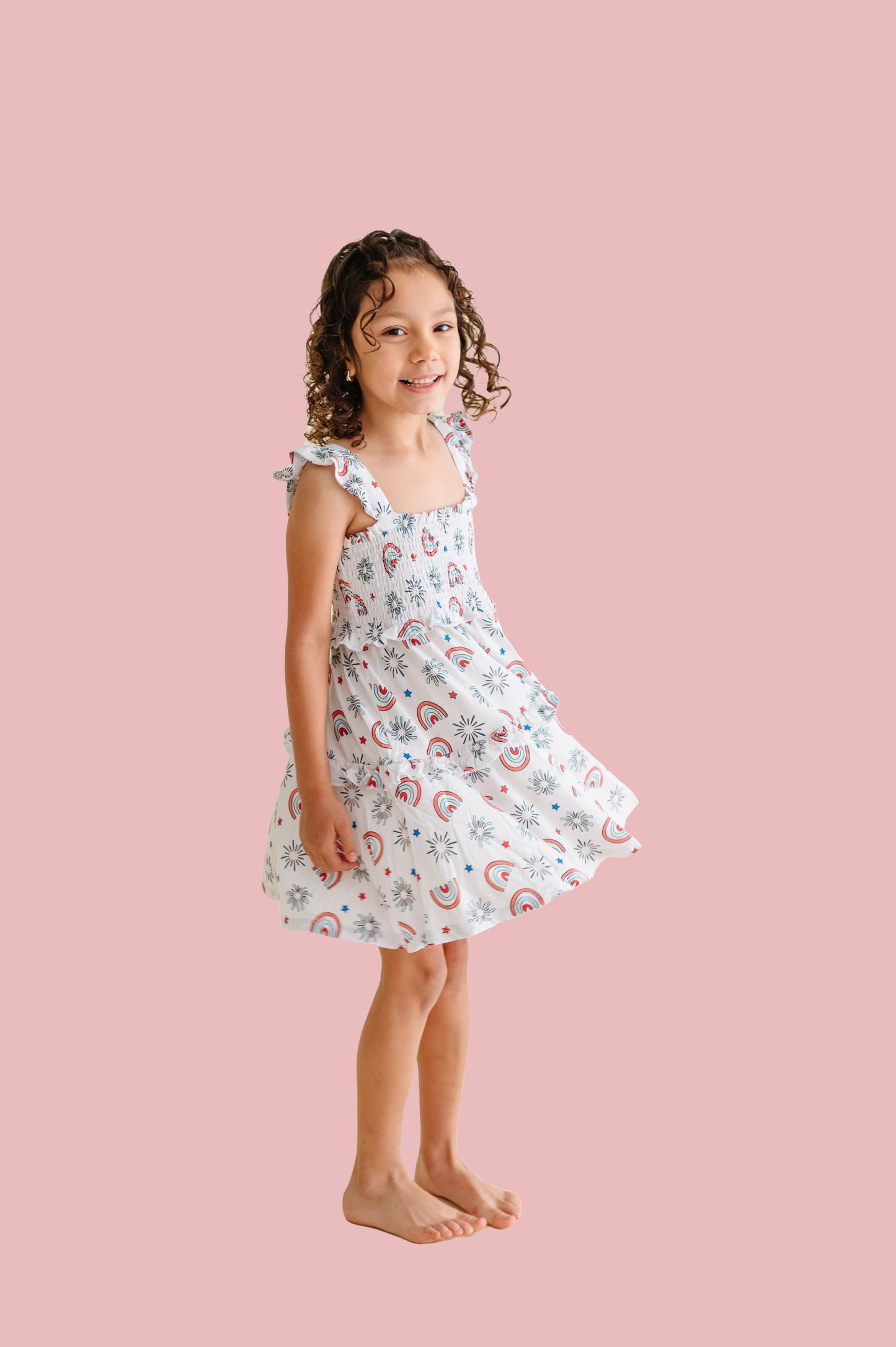 PORTER IN THE USA DREAM SMOCKED BABYDOLL DRESS