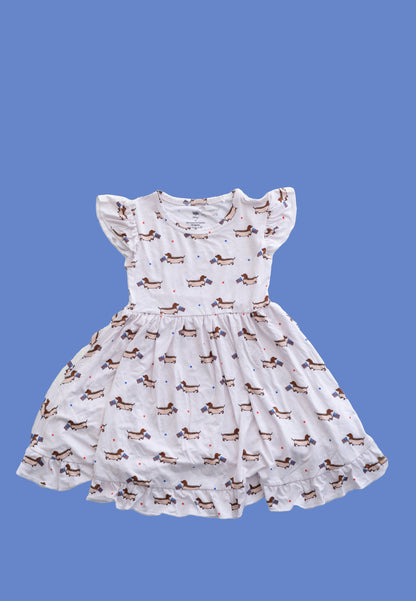 PRESTON'S AMERICAN PUPS DREAM RUFFLE DRESS