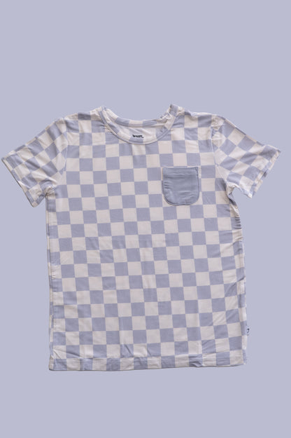 CLOUDY CHECKERS DREAM POCKET TEE