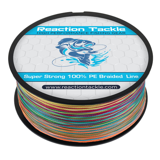 Reaction Tackle Braided Fishing Line - Multi-Color