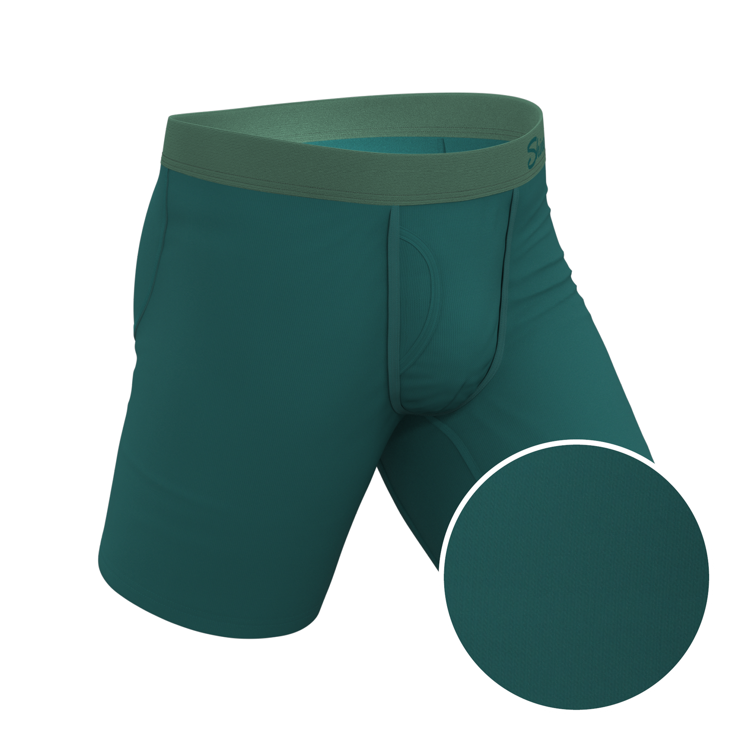 The Maldives | Teal Long Leg Ball Hammock® Pouch Underwear With Fly