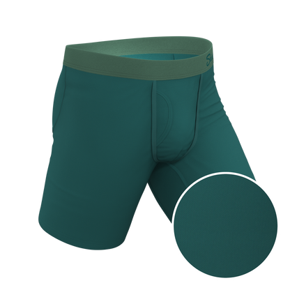 The Maldives | Teal Long Leg Ball Hammock® Pouch Underwear With Fly