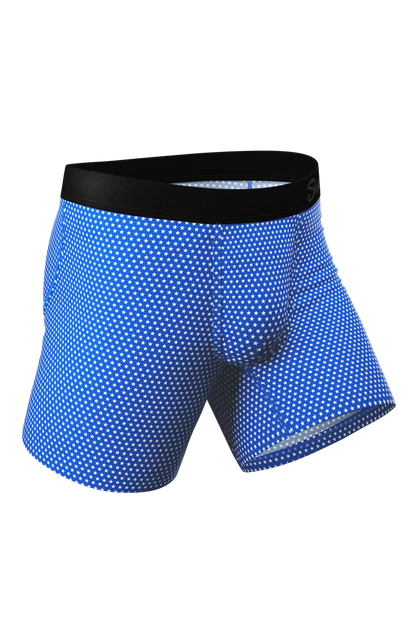 The Manhattan Man | Light Blue Stars Ball Hammock® Pouch Underwear