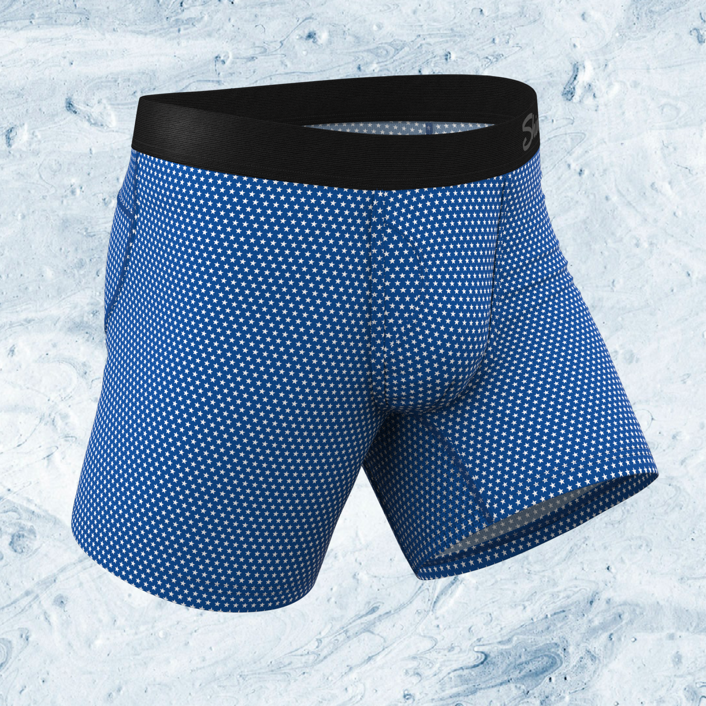 The Manhattan Man | Light Blue Stars paradICE™ Cooling Ball Hammock® Underwear