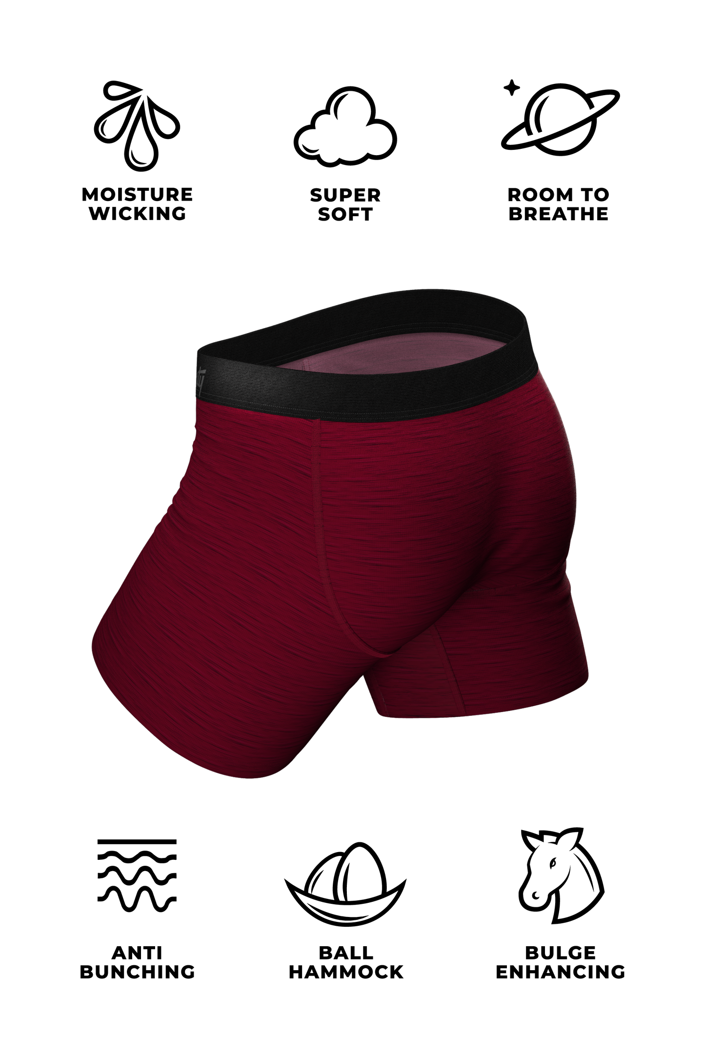 The Mars Landing | Red Space Dye Ball Hammock® Boxer Briefs