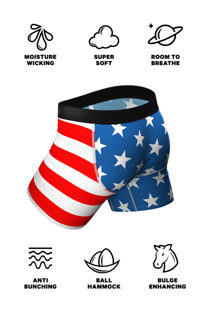 The Stars & Stripes | USA Ball Hammock® Boxer With Fly and Cheeky Pack