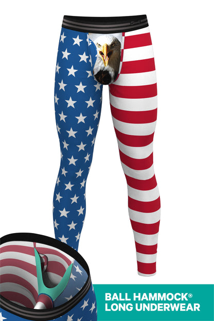 The Mascot | American Flag Ball Hammock® Long Johns