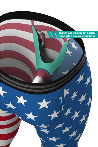 The Mascot | American Flag Ball Hammock® Long Johns