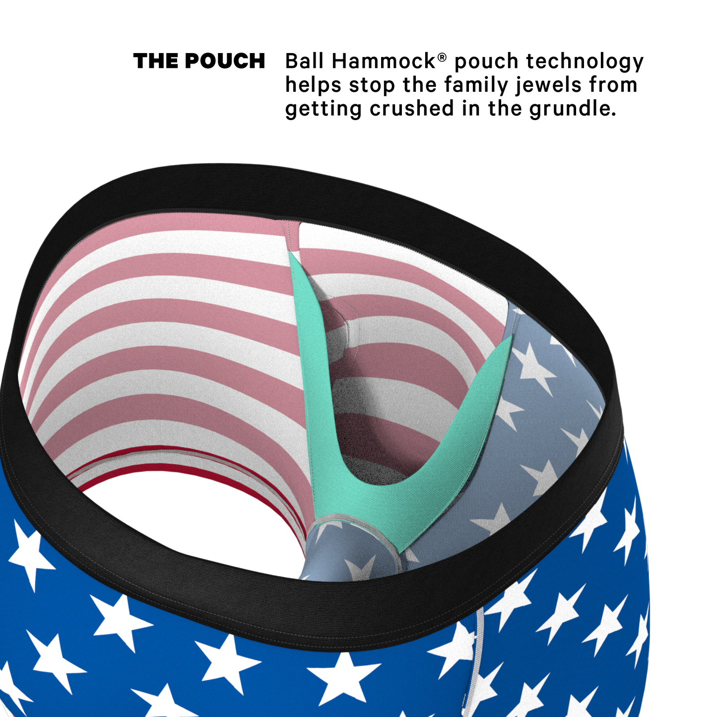 The Mascot | American Flag Ball Hammock® Pouch Trunks Underwear