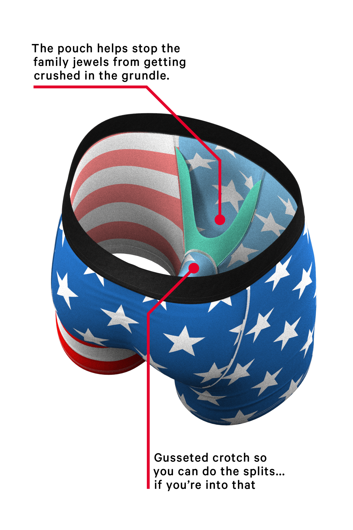 The Stars & Stripes | American Flag Ball Hammock® Boxer and Cheeky Underwear Pack