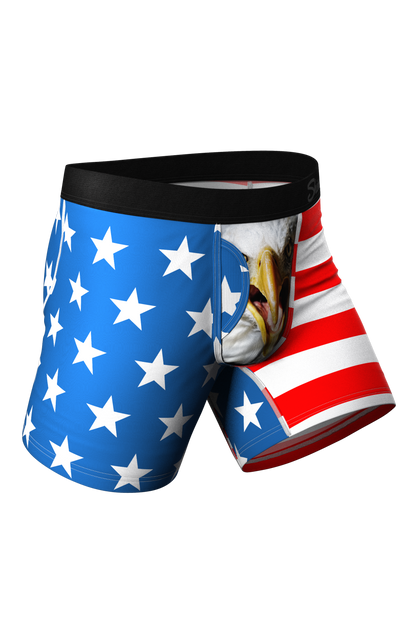 The Stars & Stripes | USA Ball Hammock® Boxer With Fly and Cheeky Pack